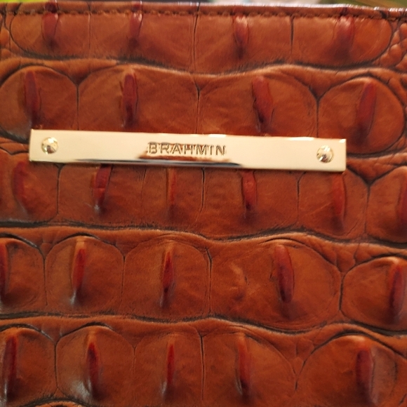 Brahmin Melbourne Debra Croc Embossed Satchel: NWT & Dustbag. - Picture 3 of 15